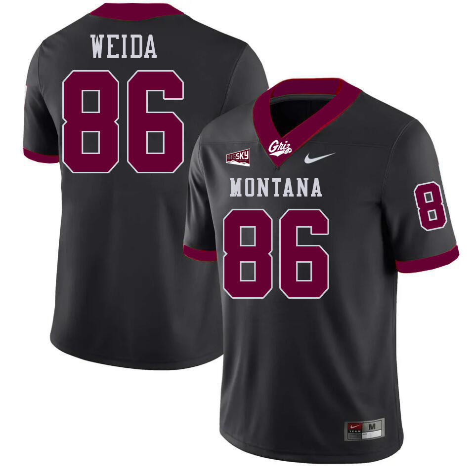 Montana Grizzlies #86 Joe Weida College Football Jerseys Stitched Sale-Black